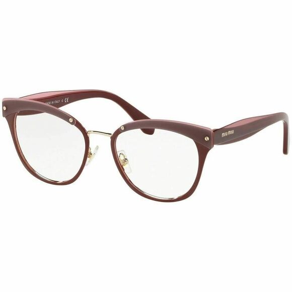 Miu Miu Cat Eye Eyeglasses Garnet W/Demo Lens - Picture 1 of 5